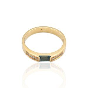 Superoro 18K Yellow Gold Quartz Ring